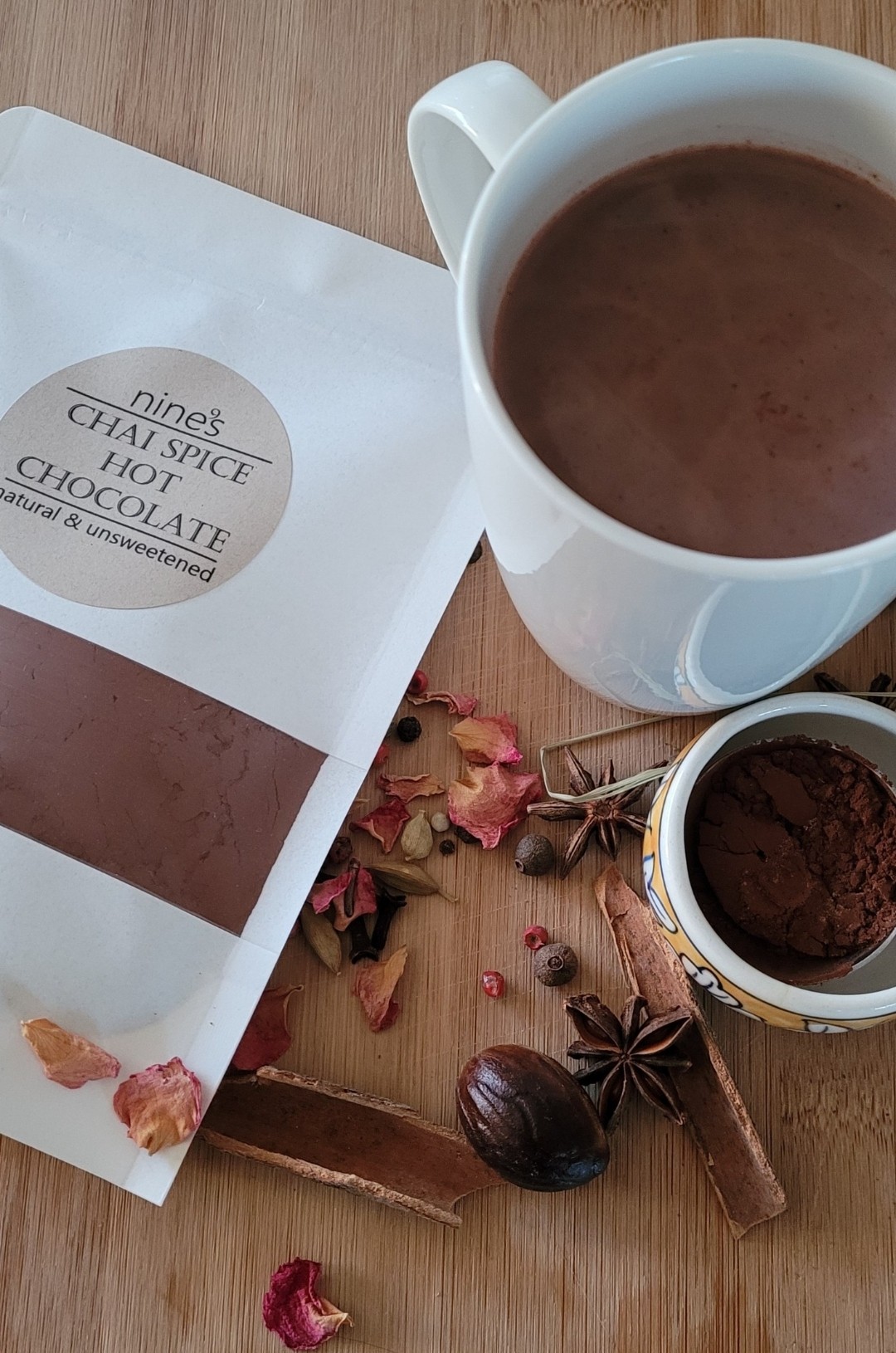 Chai Spice Hot Chocolate; Nine's